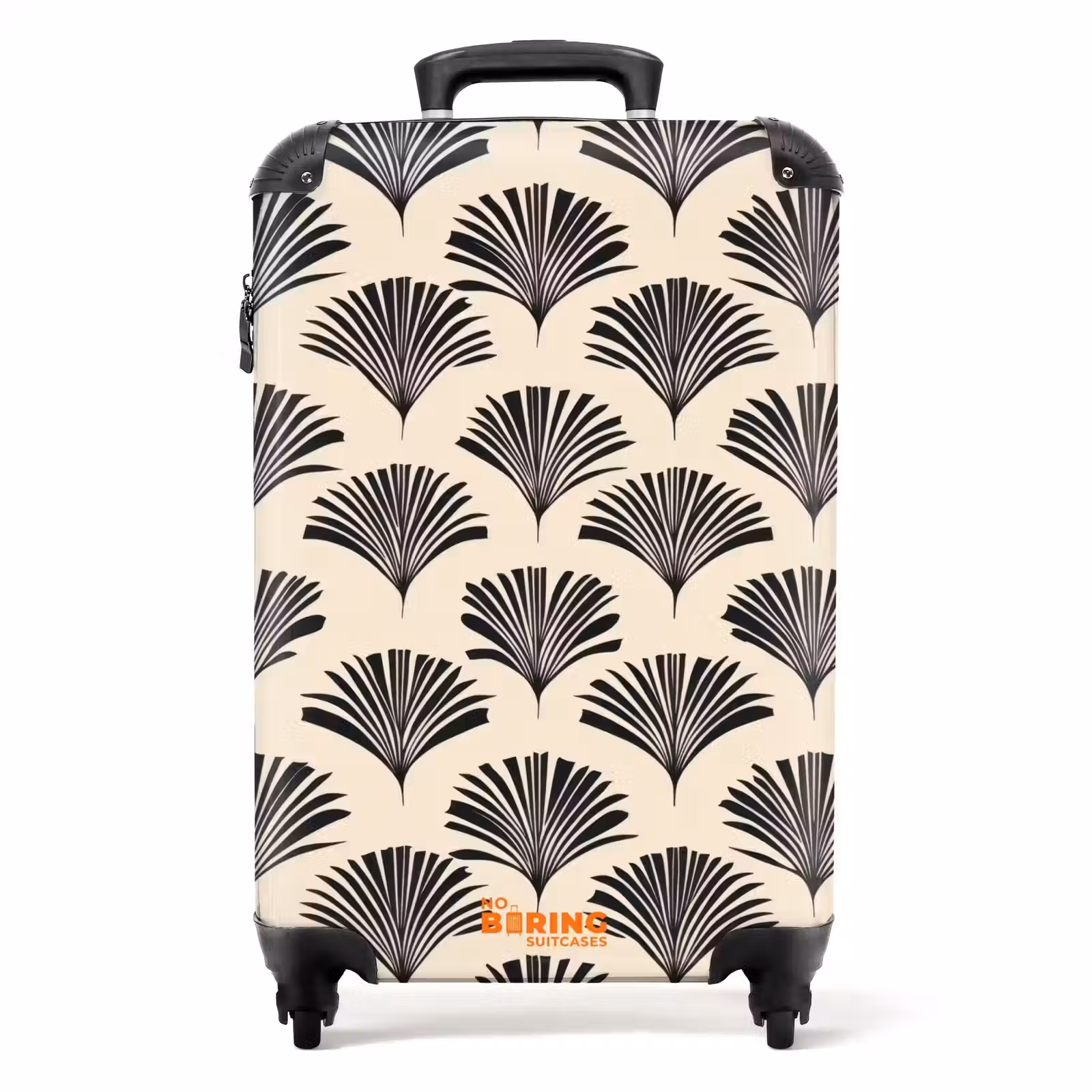 Koffer - Fächer - Botanisch - Schwarz - Beige — 1