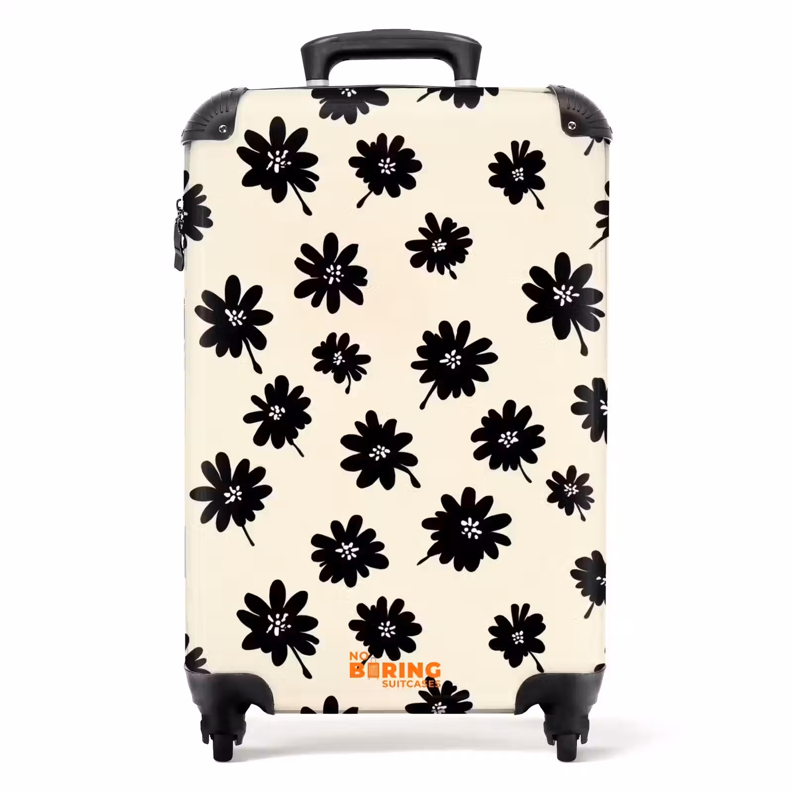 Koffer - Gänseblümchen - Grafik - Schwarz - Beige — 1