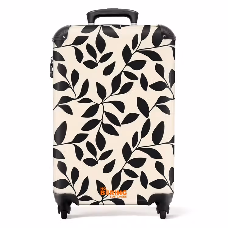 Koffer - Elegant - Gemustert - Schwarz - Beige — 1