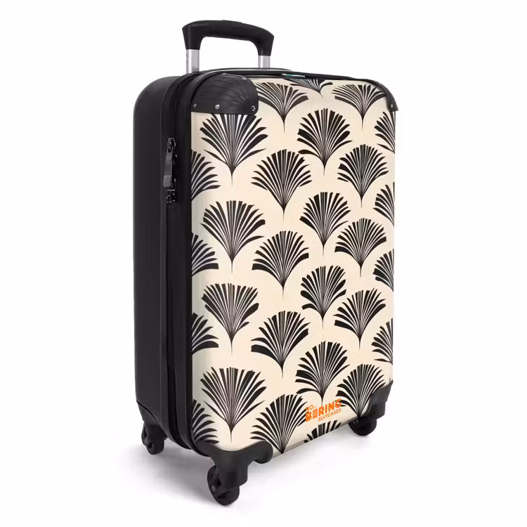 Koffer - Fächer - Botanisch - Schwarz - Beige — 2