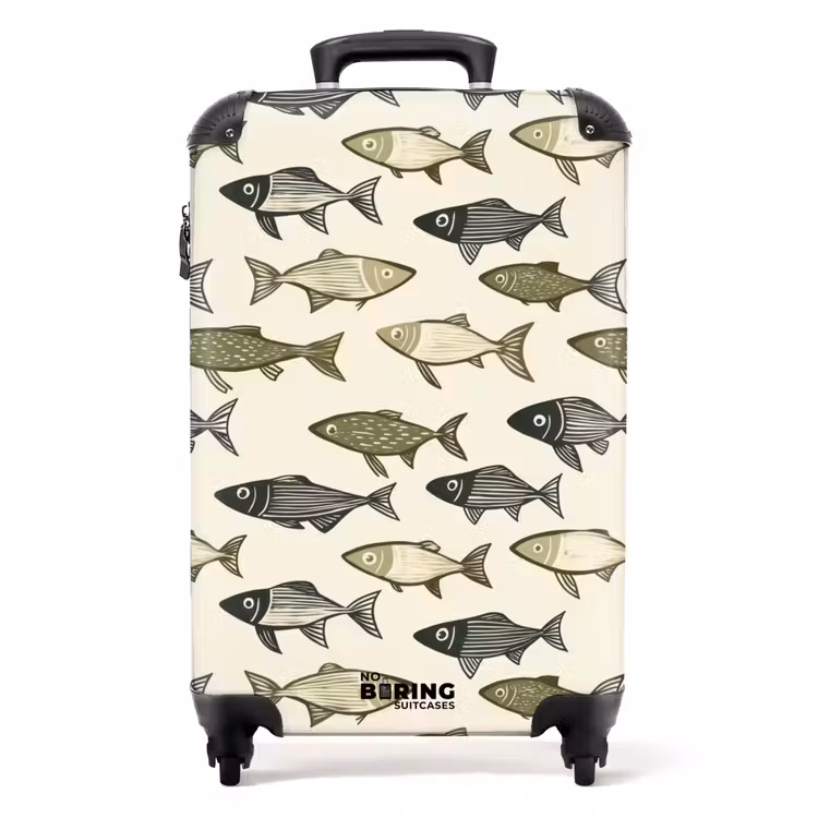 Koffer - Fische - Klassisch - Grün — 1