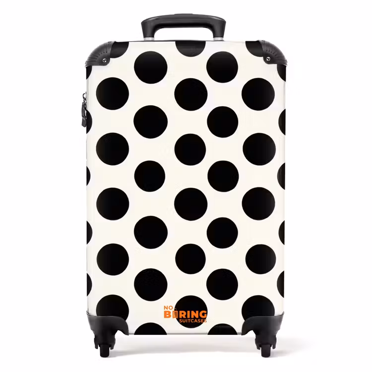 Koffer - Klassisch - Polka dots - Schwarz — 1