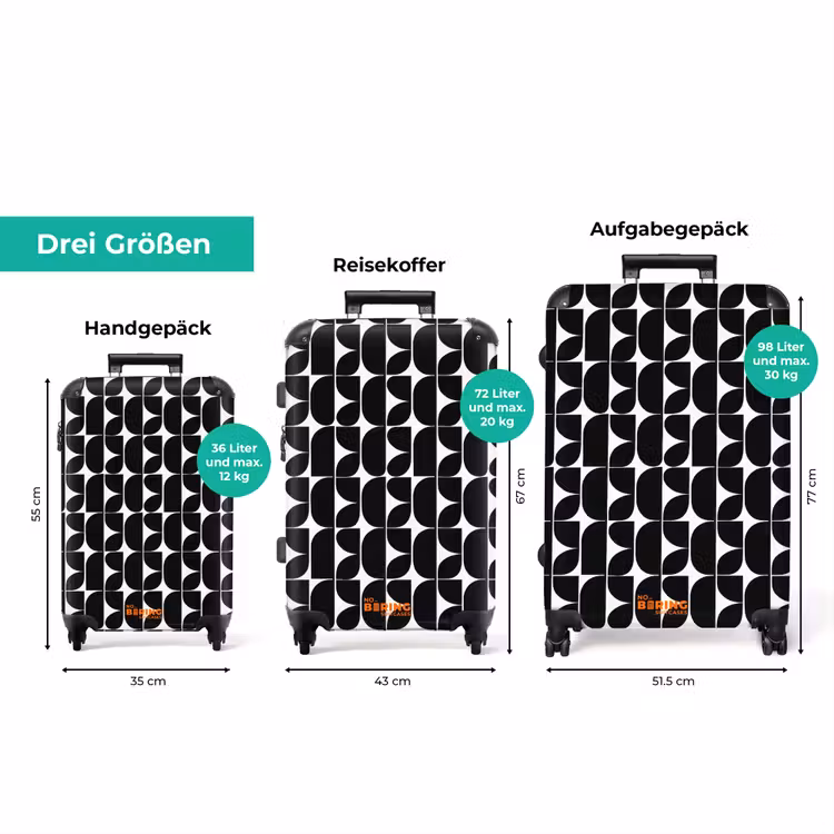 Koffer - Modern - Geometrisch - Schwarz — 3