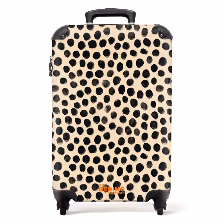 Koffer - Polka dots - Muster - Schwarz — 1