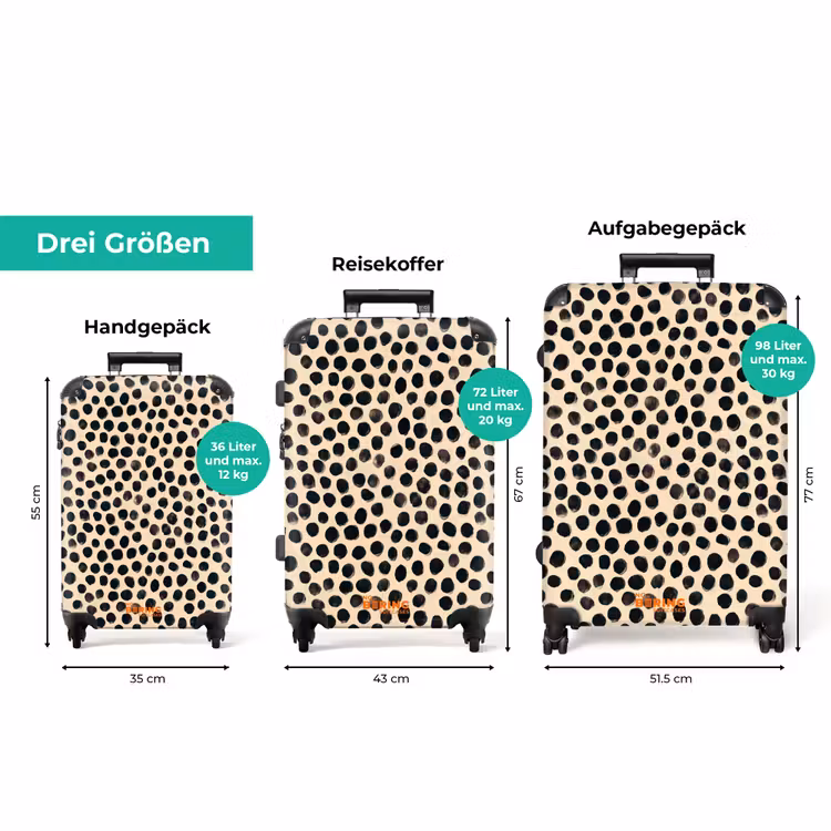 Koffer - Polka dots - Muster - Schwarz — 3