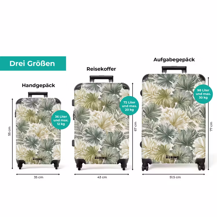Koffer - Blätter - Botanisch - Grün — 3