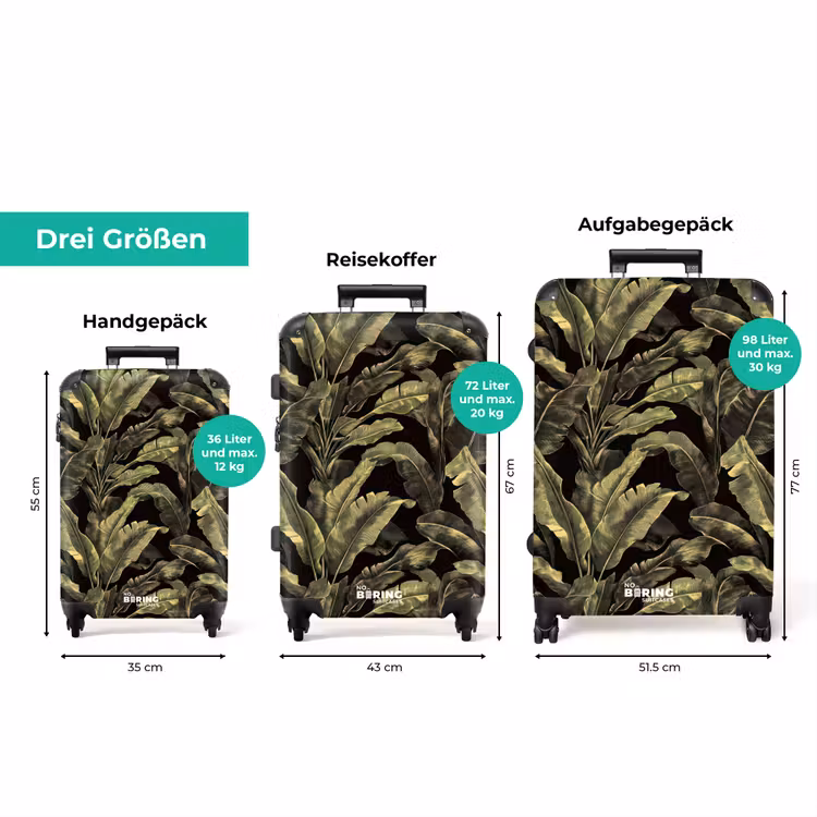 Koffer - Botanisch - Blätter - Grün — 3