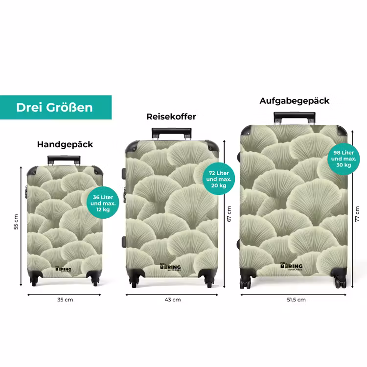 Koffer - Fächer - Blatt - Grün — 3