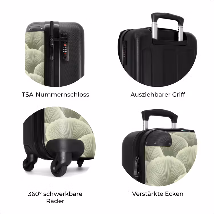 Koffer - Fächer - Blatt - Grün — 8