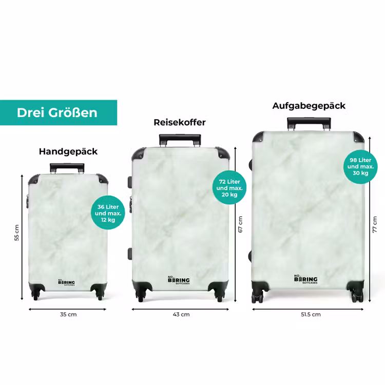Koffer - Grün - Marmor - Fließende Adern — 3