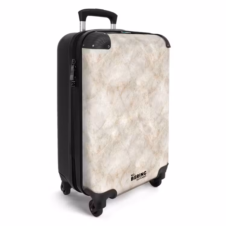 Koffer - Hellbeige - goldbraune Adern - Marmor — 2
