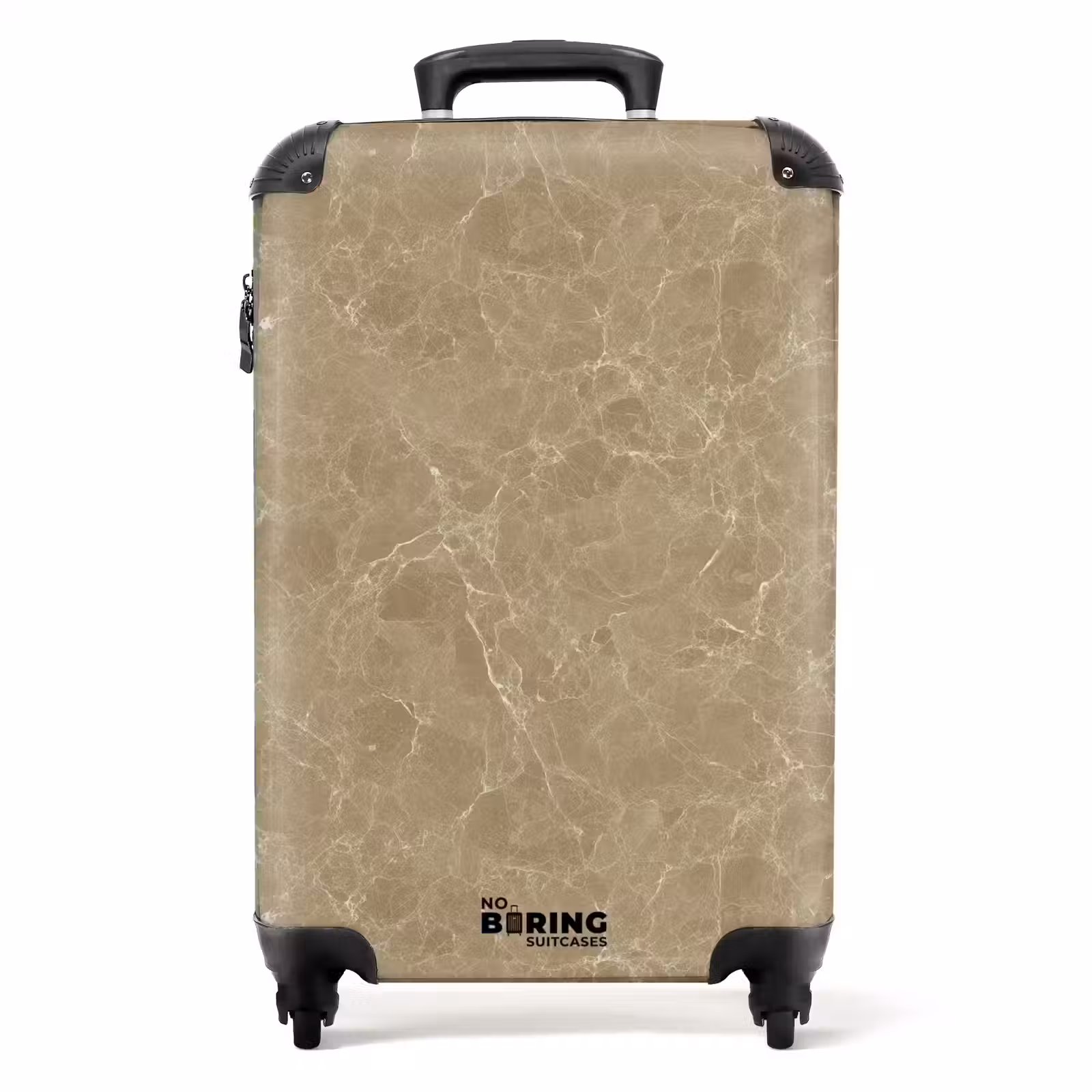 Koffer - Beige - Marmor - Weiße Adern — 1