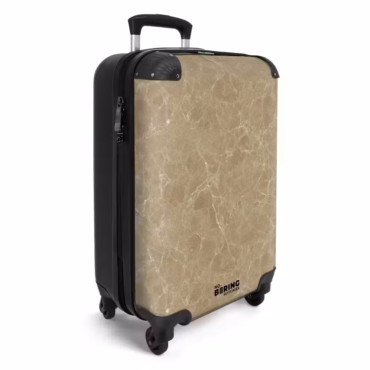 Koffer - Beige - Marmor - Weiße Adern — 2