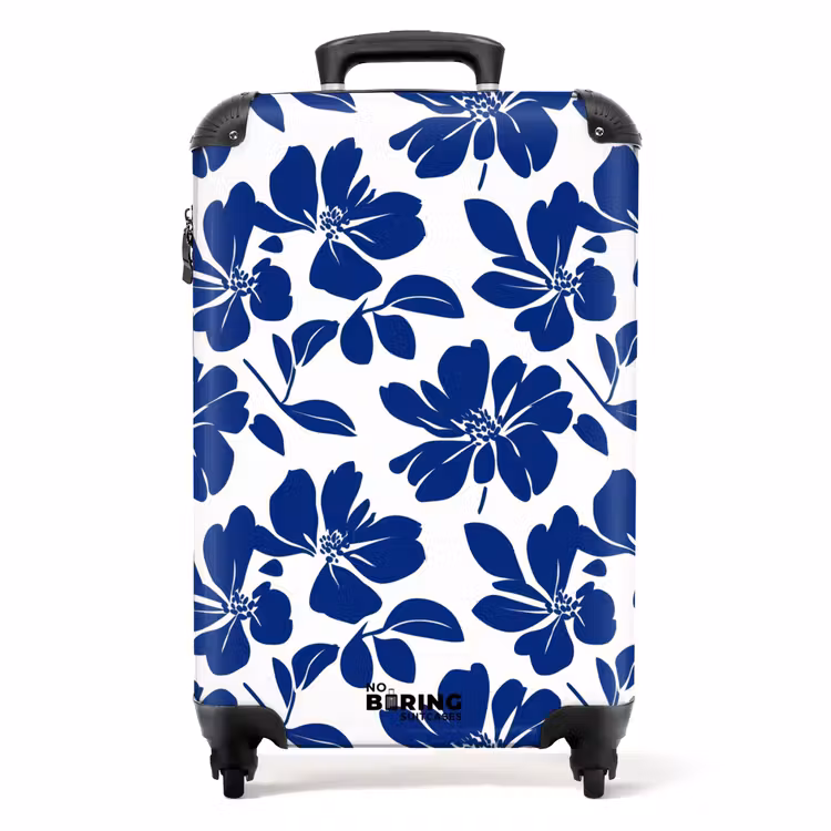 Koffer - Floral - Modern - Blau — 1