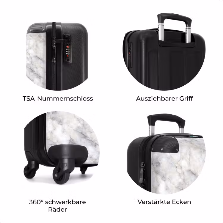 Koffer - Grau - Marmor - Detailliert — 8
