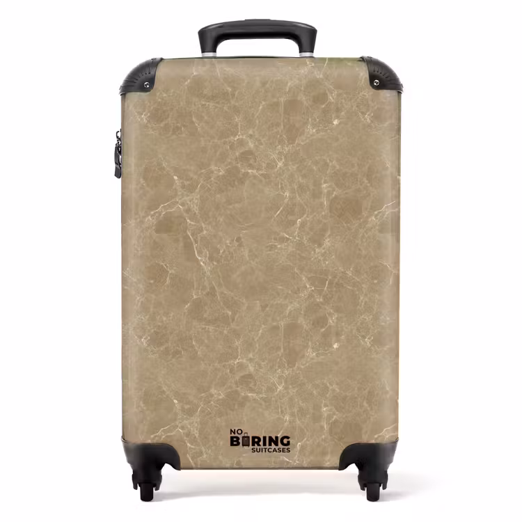 Koffer - Hellbeige - Maserung - Marmor — 1