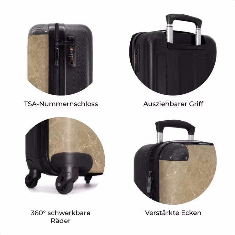Koffer - Hellbeige - Maserung - Marmor — 8