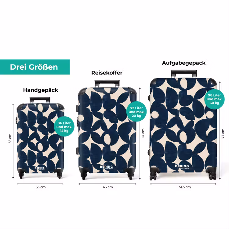 Koffer - Modern - Geometrisch - Blau — 3