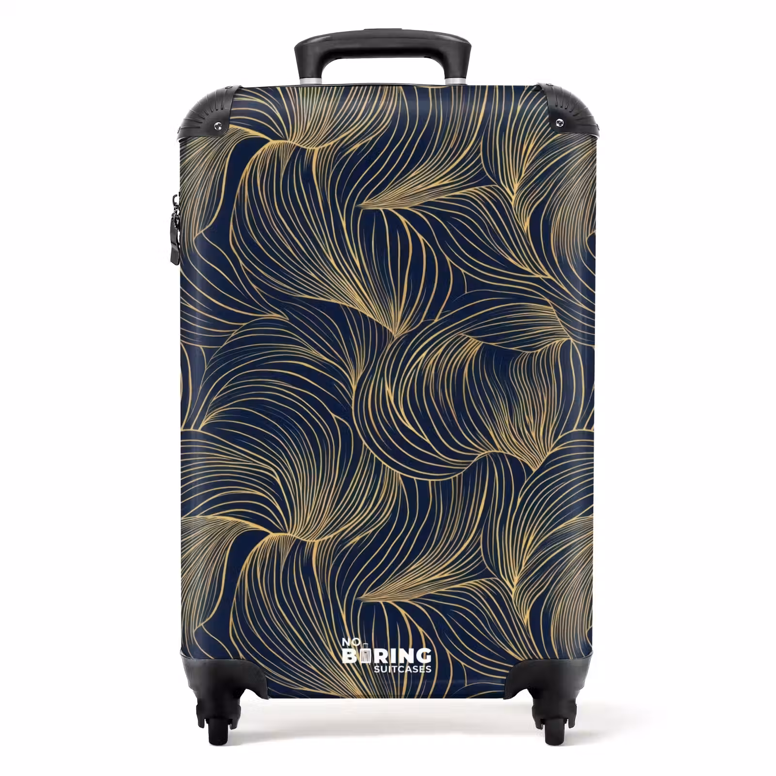 Koffer - Abstrakt - Linien - Blau - Gold — 1