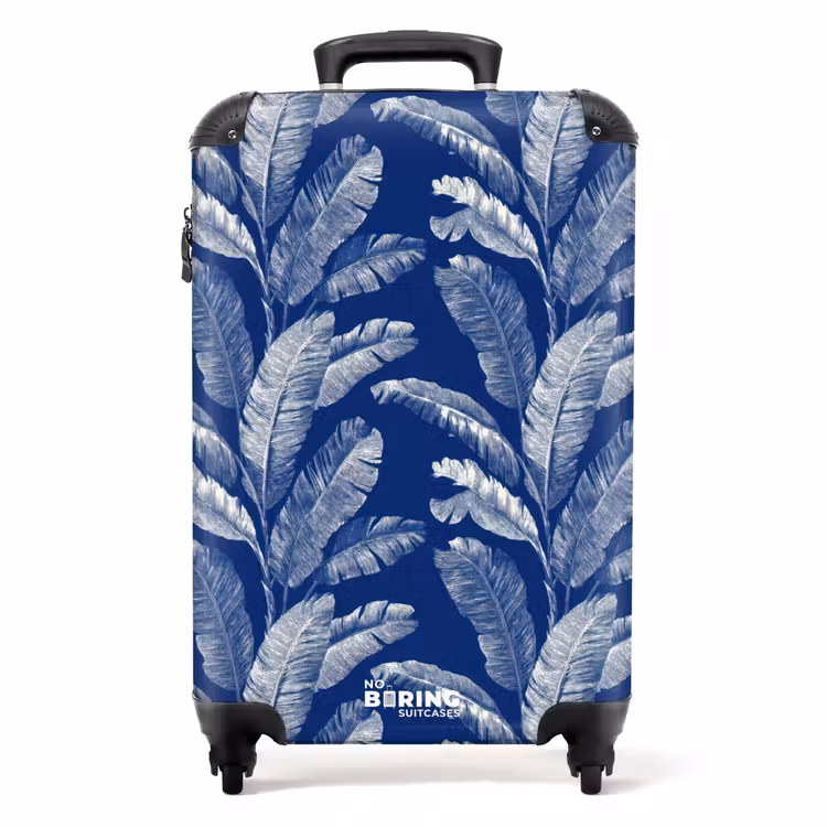 Koffer - Blatt - Palme - Blau — 1