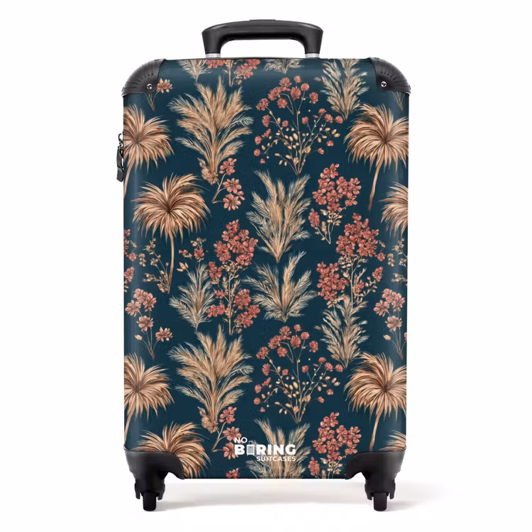 Koffer - Botanisch - Muster - Blau — 1