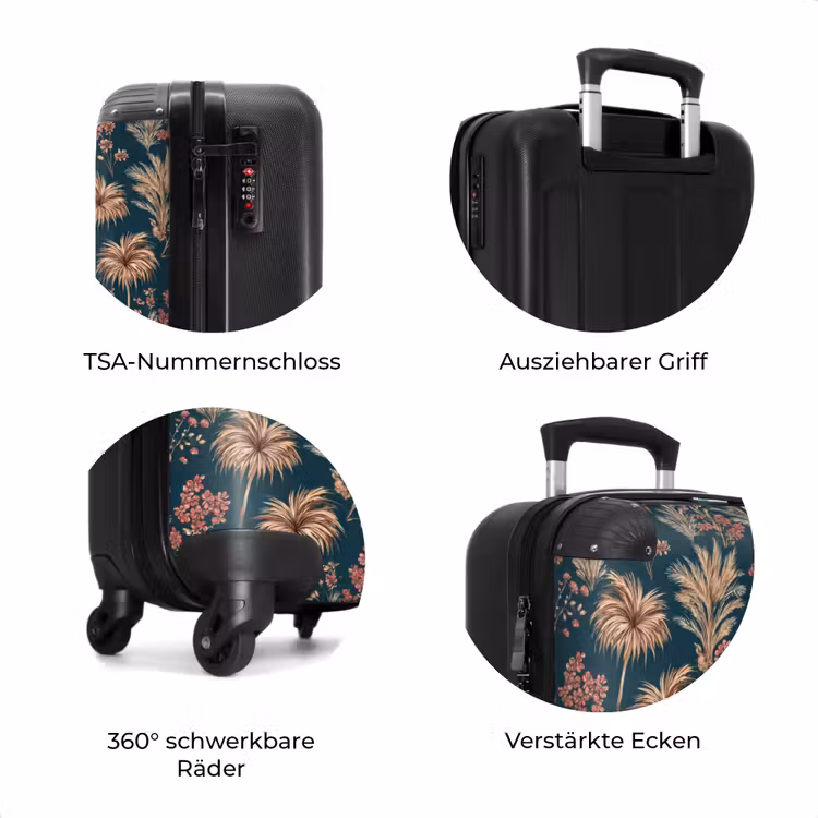 Koffer - Botanisch - Muster - Blau — 8