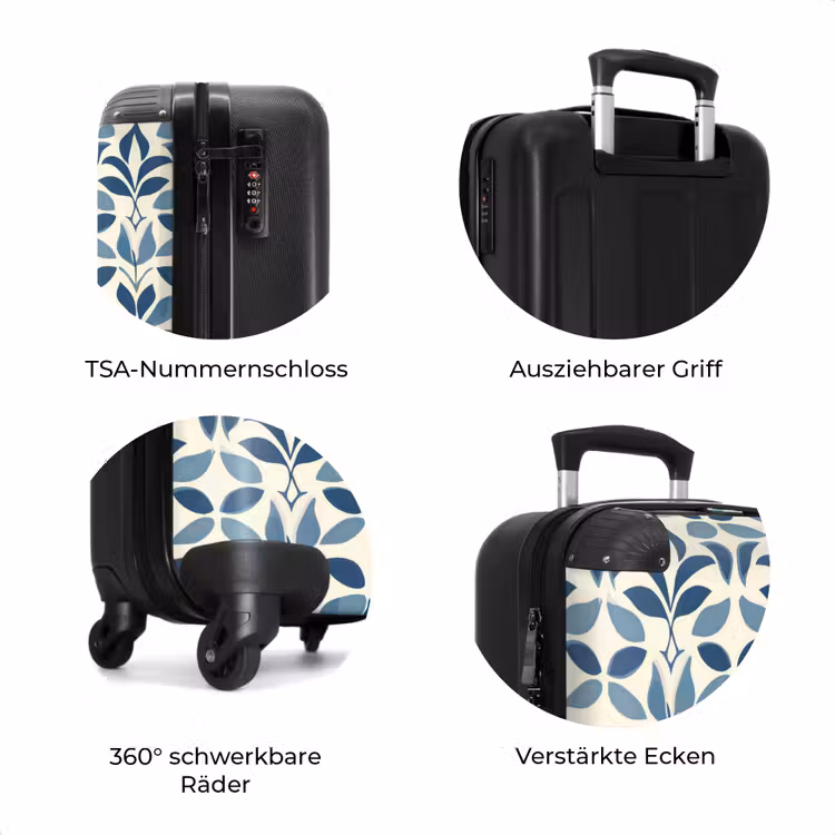 Koffer - Flora - Modern - Blau — 8