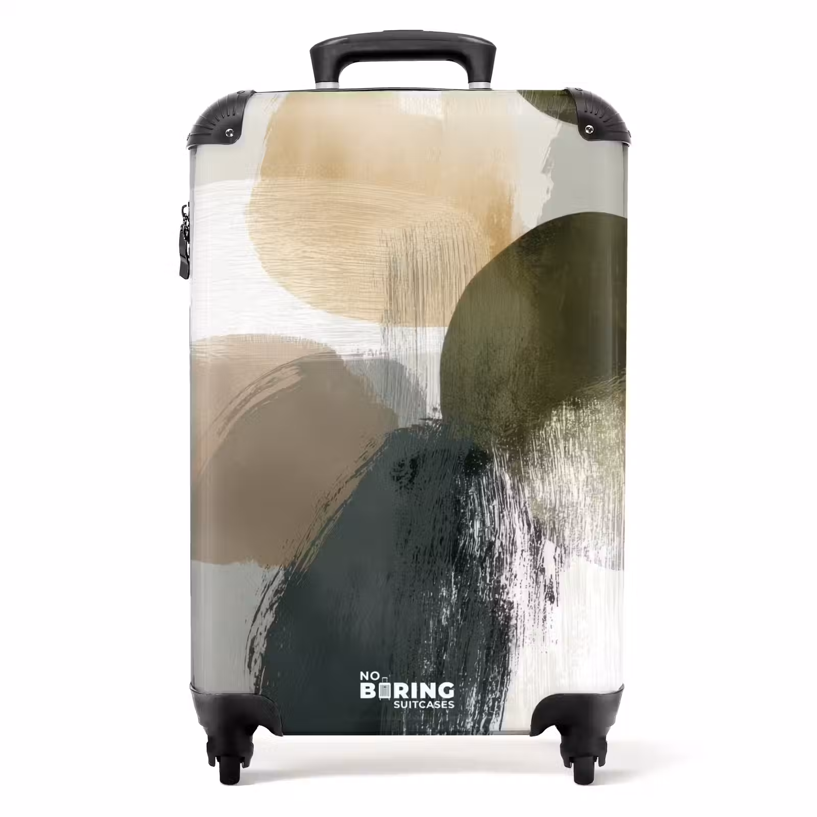 Koffer - Minimalistisch - Kreise - Pinselstriche - Beige — 1