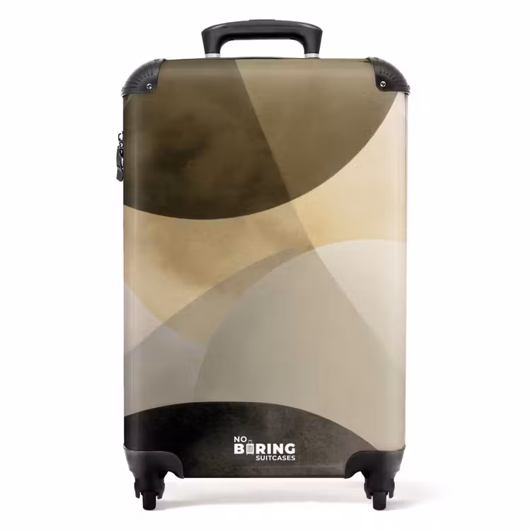 Koffer - Flugzeuge - Abstrakt - Beige - Kreise — 1