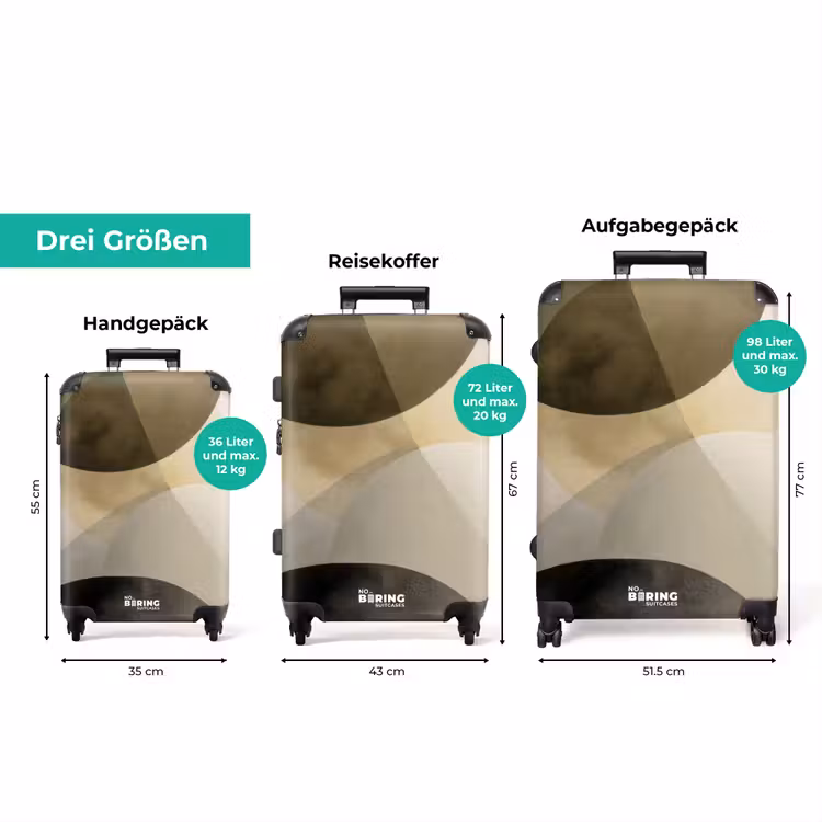 Koffer - Flugzeuge - Abstrakt - Beige - Kreise — 3