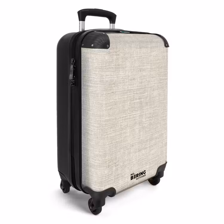 Koffer - Leinen - Textur - Beige — 2