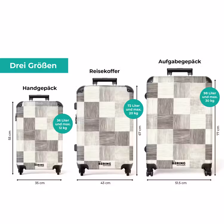 Koffer - Muster - Schachbrettmuster - Holzmaserung — 3