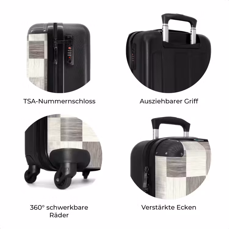 Koffer - Muster - Schachbrettmuster - Holzmaserung — 8