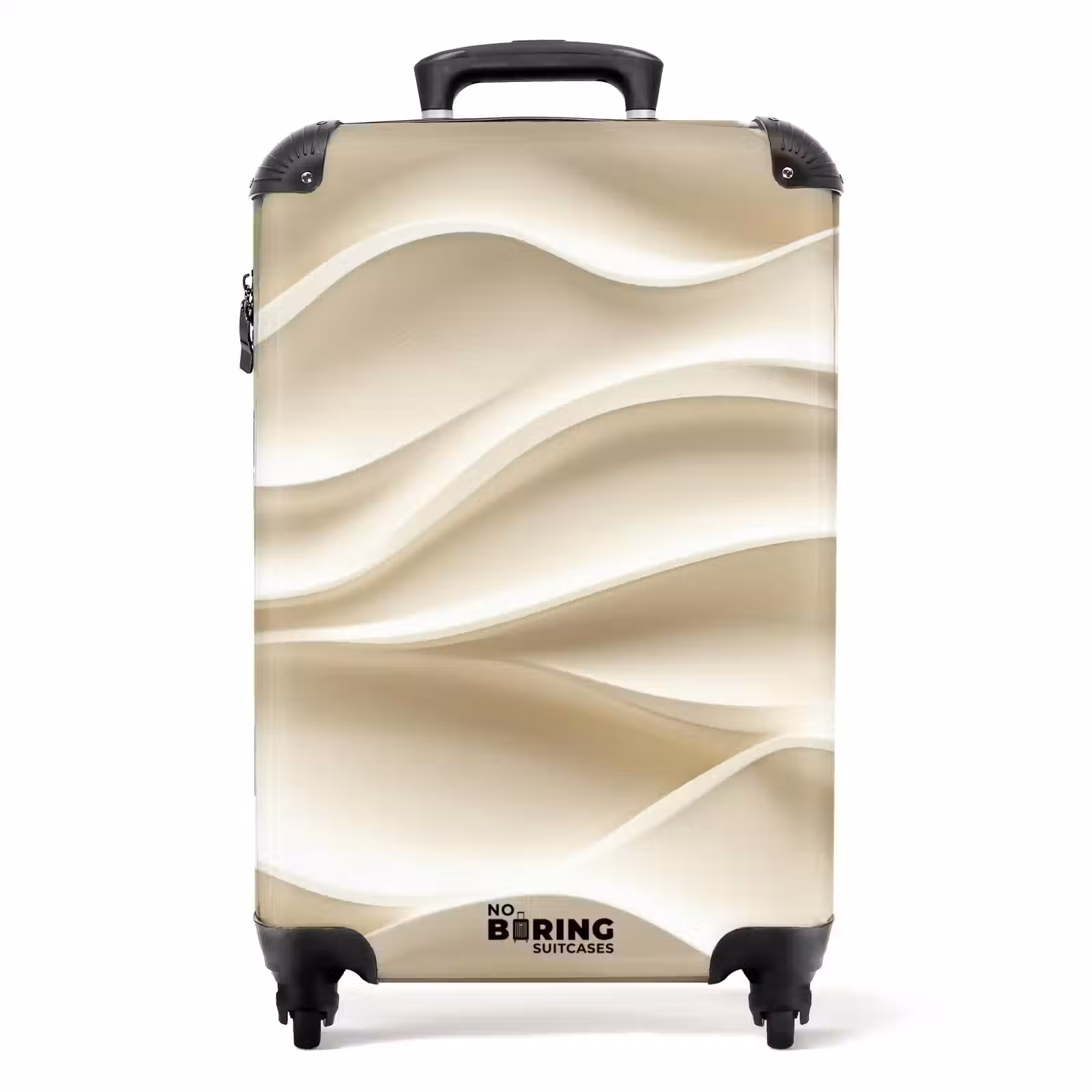 Koffer - Linien - Gewellt - Creme — 1