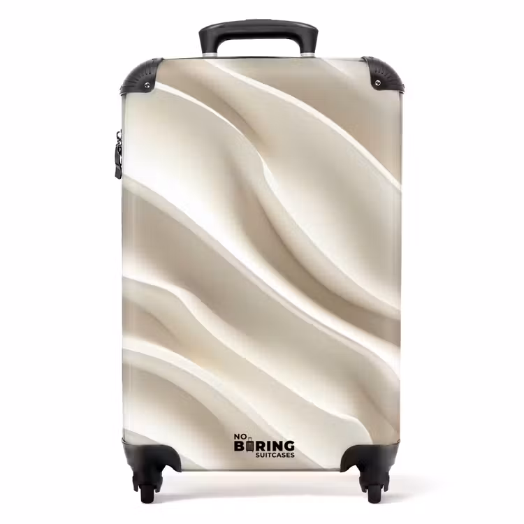 Koffer - Diagonal - Wellen - Creme — 1