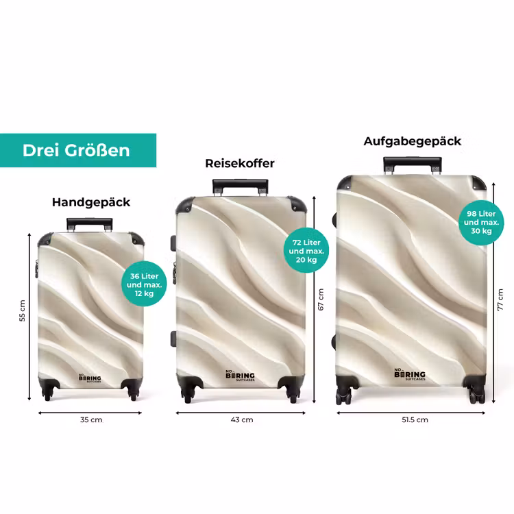 Koffer - Diagonal - Wellen - Creme — 3