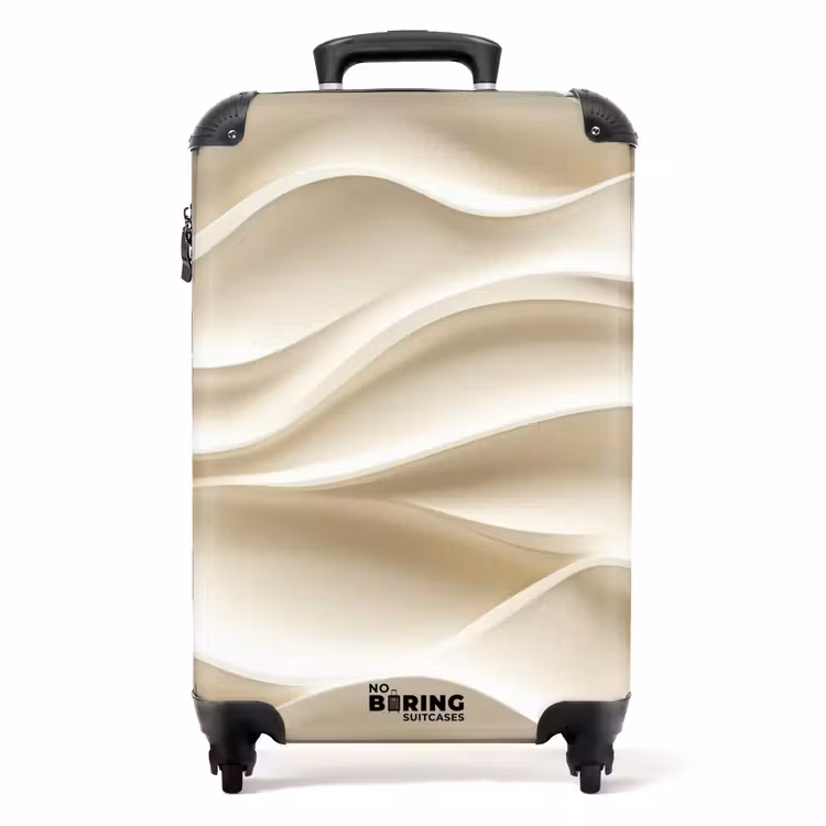 Koffer - Linien - Gewellt - Creme — 1