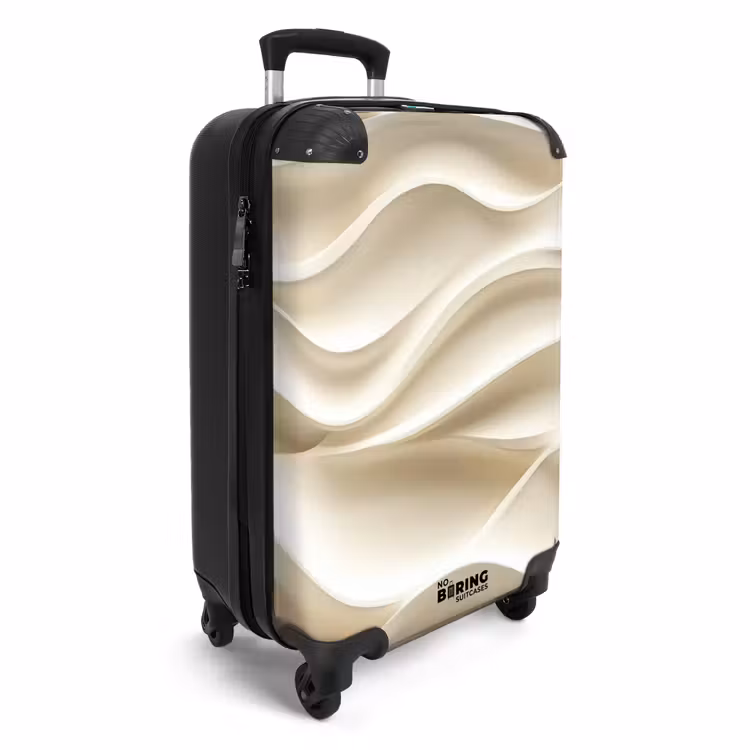 Koffer - Linien - Gewellt - Creme — 2