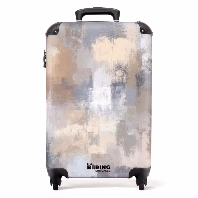 Koffer - Pinselstriche - Malerei - Beige — 1