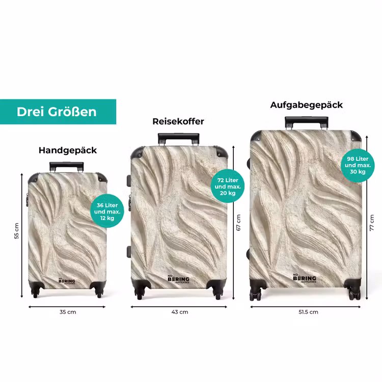 Koffer - Textur - Relief - Beige — 3