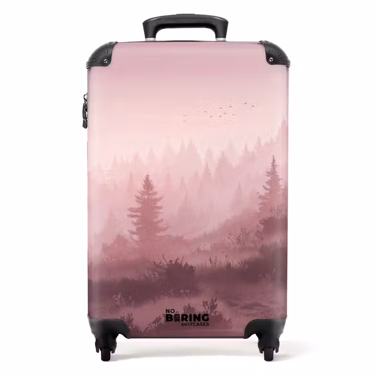 Koffer - Landschaft - Neblig - Rosa — 1