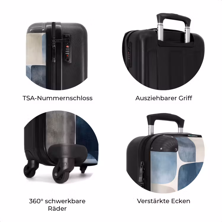 Koffer - Muster - Blau - Quadrate — 8