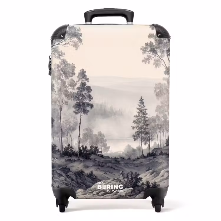 Koffer - Neblig - Berglandschaft - Illustration — 1