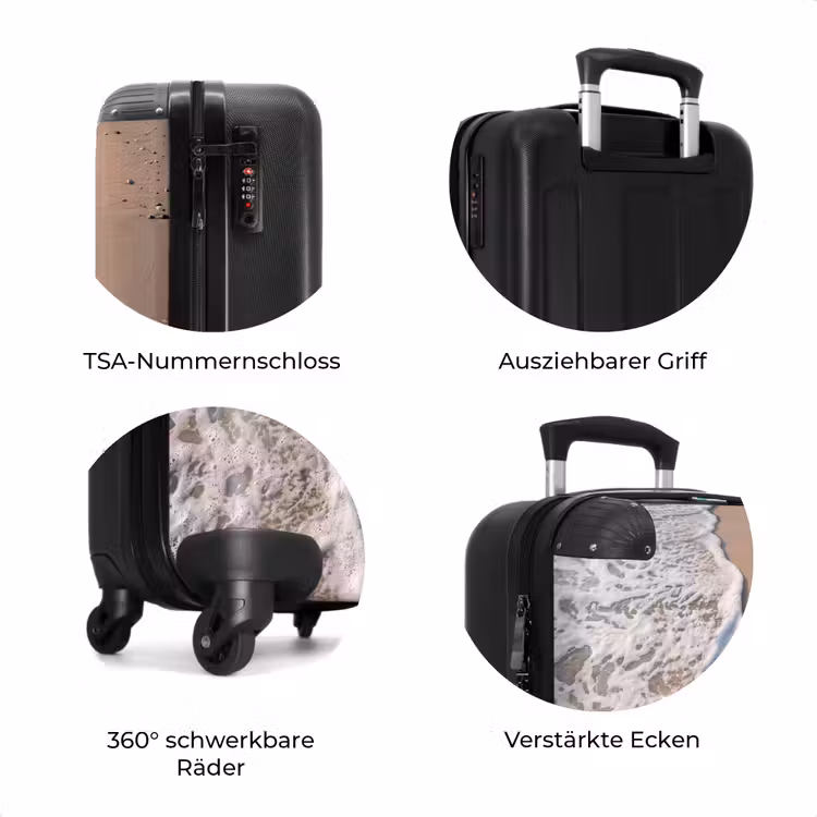 Koffer - Fußstapfen - Gezeitenlinie - Meer — 8