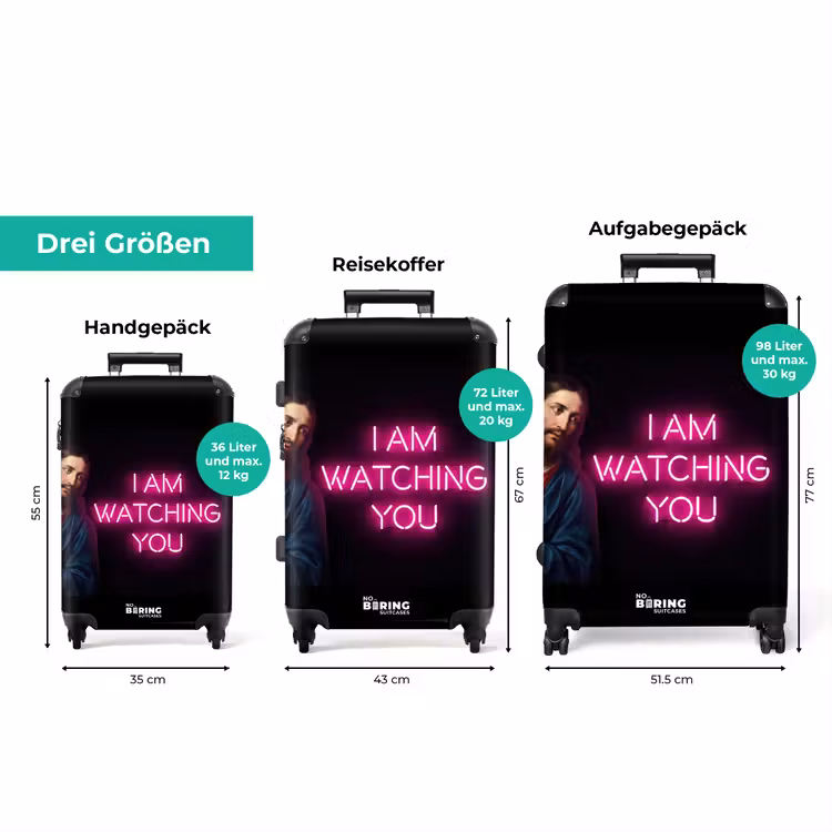 Koffer - Mensch - Text - Neon — 3