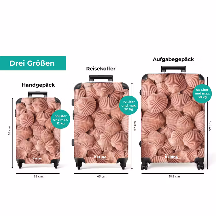 Koffer - Muscheln - Muster - Rosa — 3