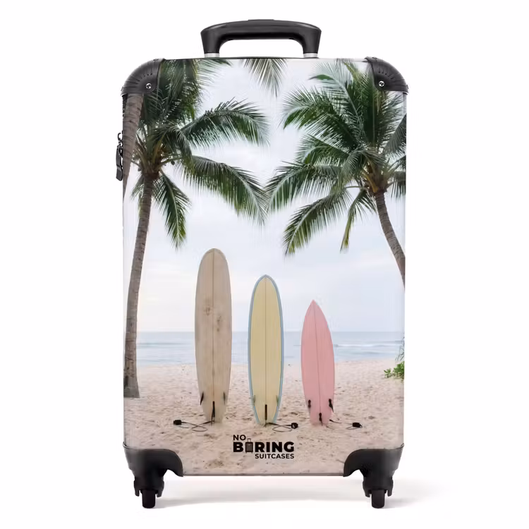 Koffer - Surfbrett - Palmen - Farbenfroh — 1