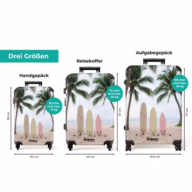 Koffer - Surfbrett - Palmen - Farbenfroh — 3