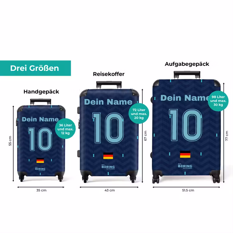 Koffer mit Name - Auswärtstrikot der deutschen Nationalmannschaft — 3