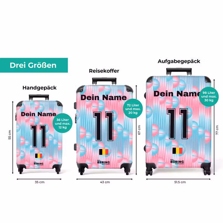 Koffer mit Name - Auswärtstrikot von Belgien — 3
